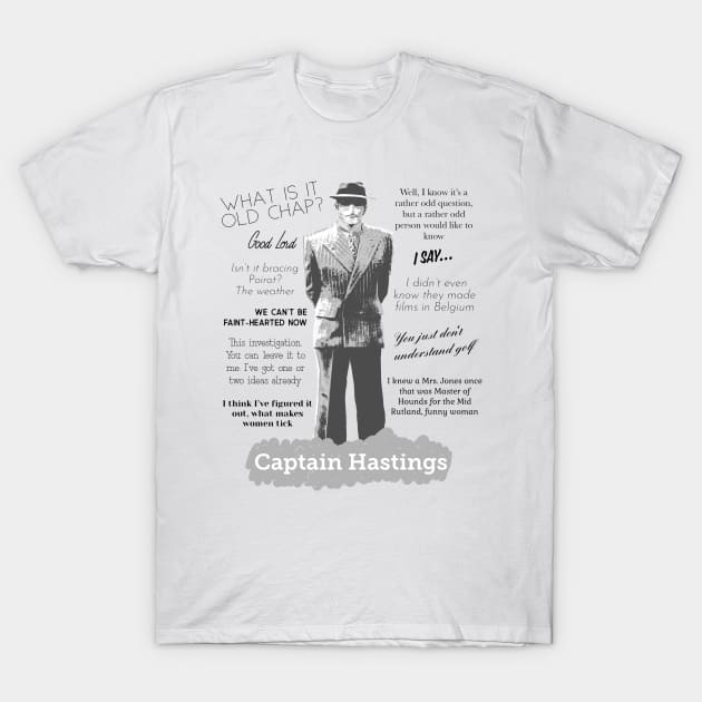 Captain Hastings T-Shirt by FunandWhimsy